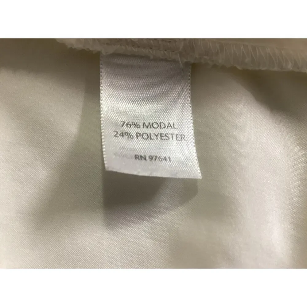 J. Jill shirt lightweight round neckline off-white short sleeves size L